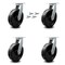 Service Caster 12 Inch Extra Heavy Duty Phenolic Swivel Caster Set with Swivel Locks, 4PK SCC-KP92S1230-PHR-BSL-4 - alternate 1